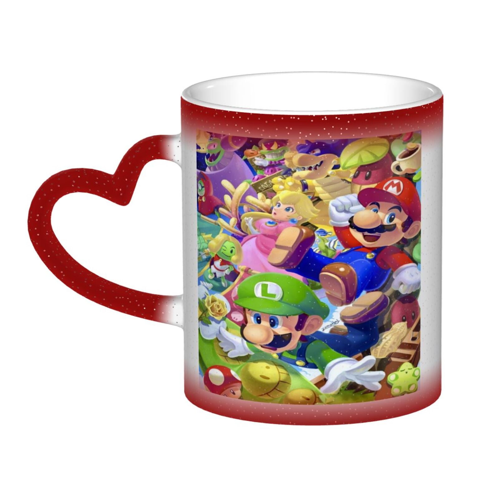 Mario Color Changing Mug Heat Sensitive Magic Funny Art Coffee Tea Cups ...