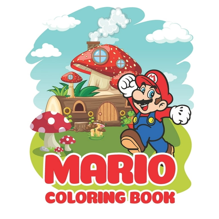 Super Mario Coloring Book for kids, (Paperback) With Stickers USED  9781974682010