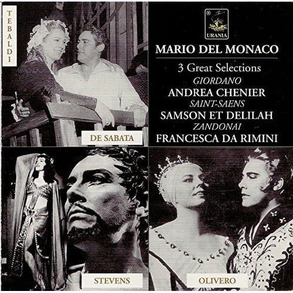 Mario Del Monaco - 3 Operatic Selections - Music & Performance - CD