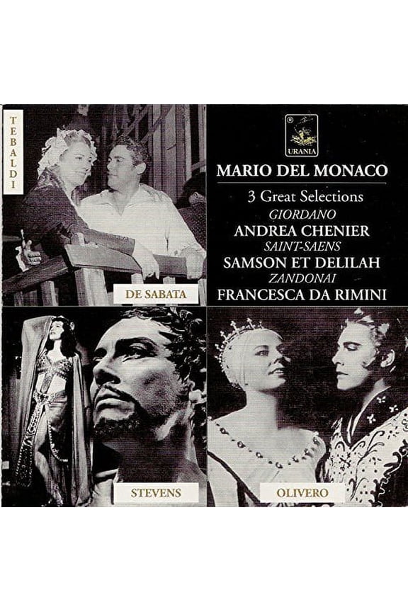 Mario Del Monaco - 3 Operatic Selections - Music & Performance - CD