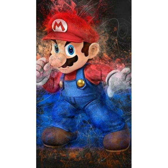 Mario Diamond Painting Kits Demon Slayer Diamond Art DIY Full Drill Cross Stitch Arts Embroidery Home Decor 12" X 16"