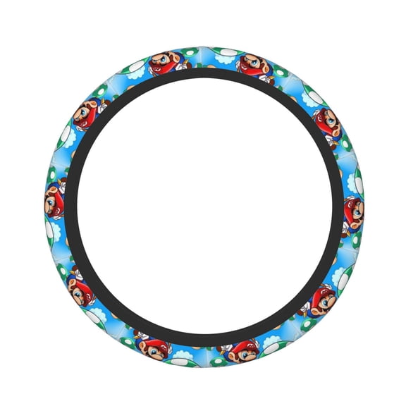 Mario Elastic Steering Wheel Cover Stylish Neoprene Decorative Car Accessories for Universal Auto