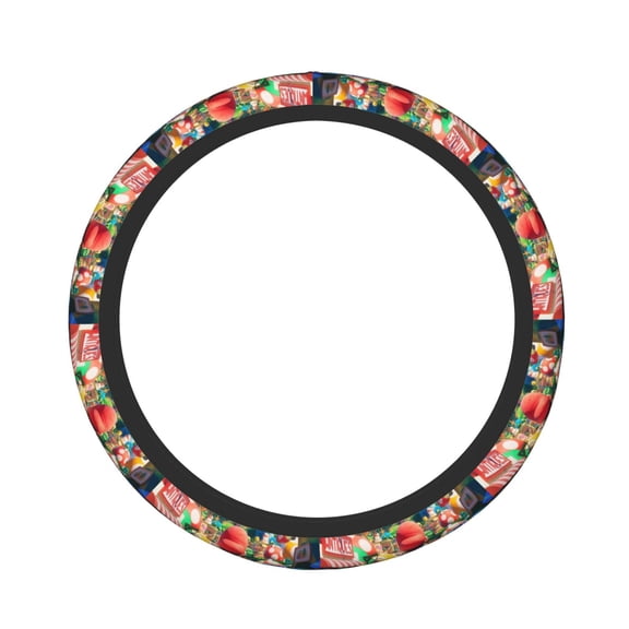 Mario Elastic Steering Wheel Cover Stylish Neoprene Decorative Car Accessories for Universal Auto