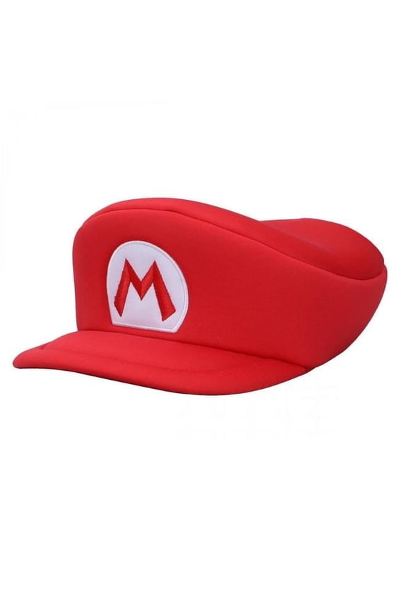 Mario Embroidered Cosplay Hat, Red