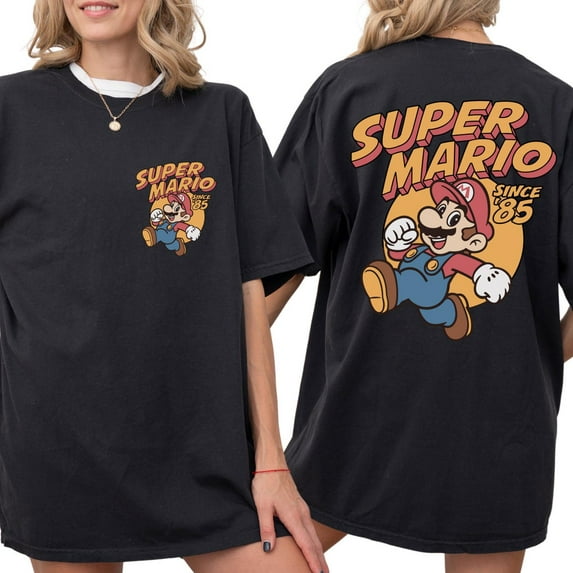 Mario Family Shirt Mario Group Shirts Epic Universe Shirt Orlando Park Epic Universal Shirt Coquette Bow,Black Color,Size 3XL