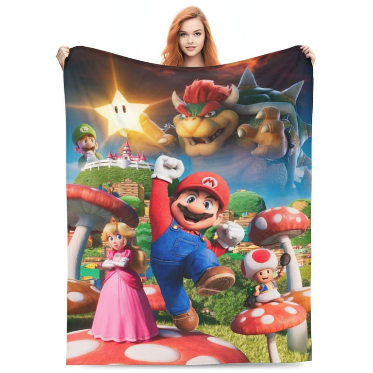 Super mario plush throw blanket best sale