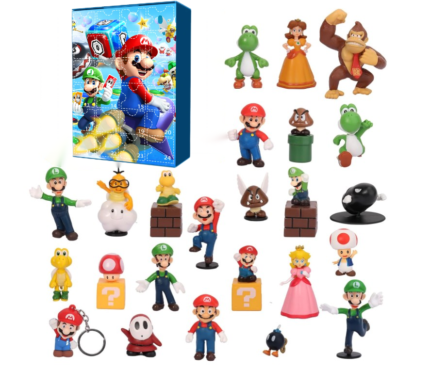  Kids Holiday Advent Calendar 2023, 30 Surprise Holiday Gifts  with Mario Toys, Countdown to New Year and Christmas, Mario Christmas Gifts  for Kids, Mario Kids Toys for 3 4 5 6