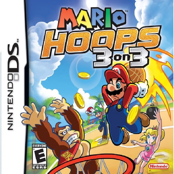 Restored Mario Hoops 3-on-3, Nintendo DS & DSi, Basketball Multiplayer Sports Game