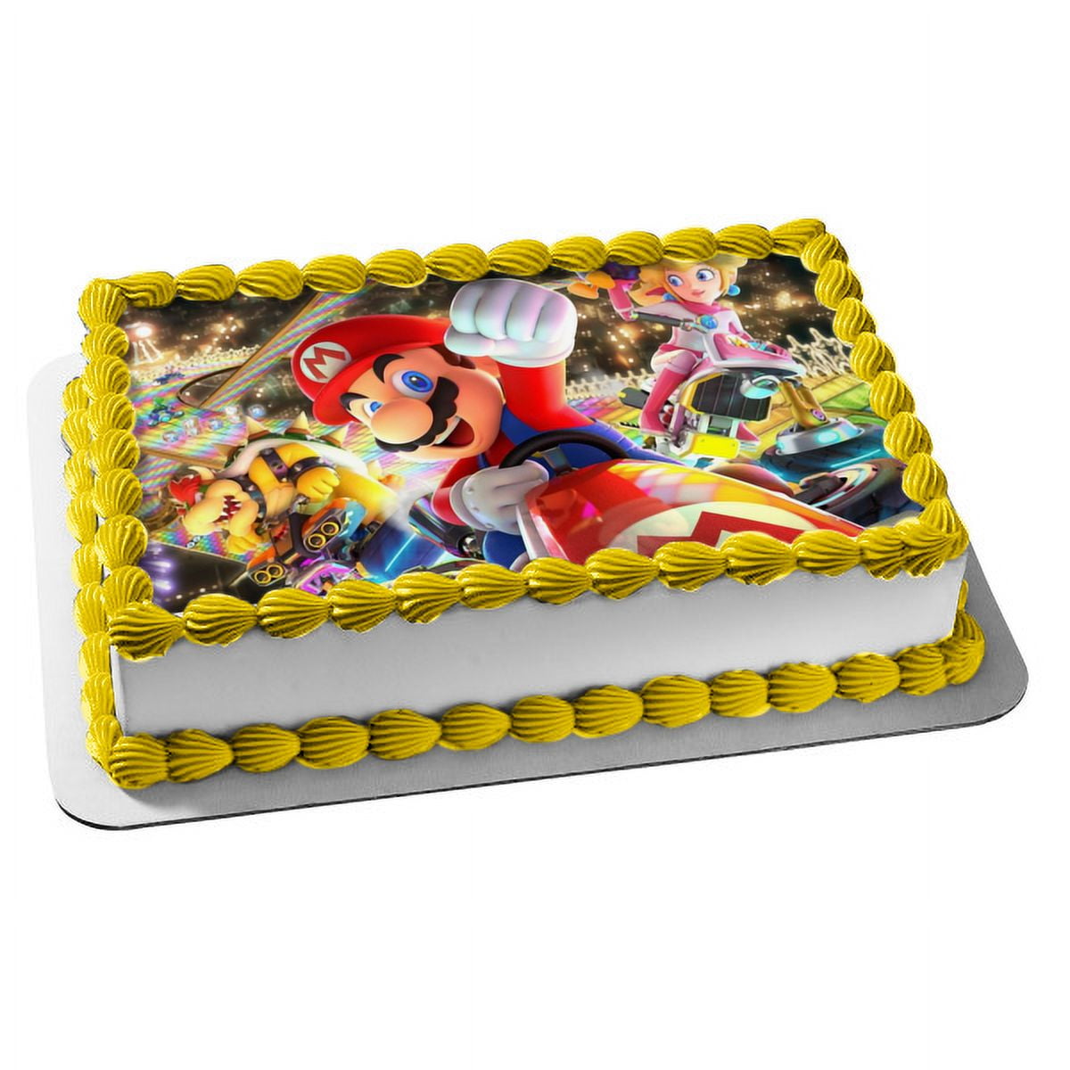 Super Cake Topper Mario Kart Princesa Peach Kong cifras de juguete Set de 6  suministros para fiestas de cumpleaños de dibujos animados Figura