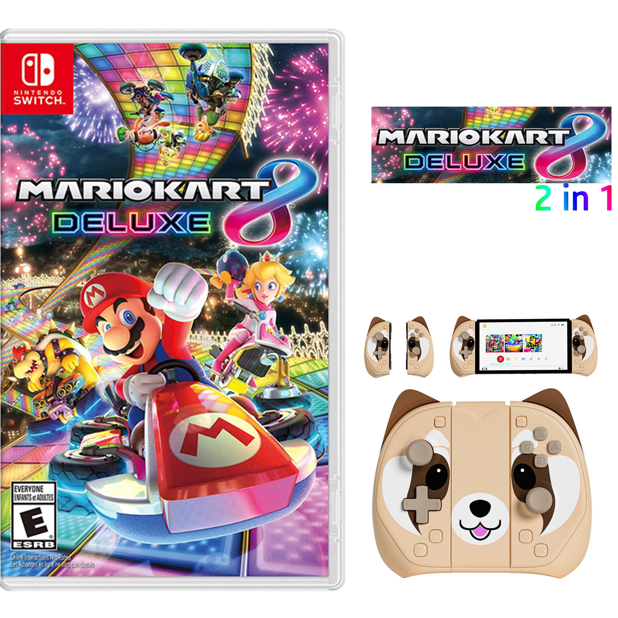 Mario Kart 8 Deluxe Game Disc and Switch Joypad for Nintendo