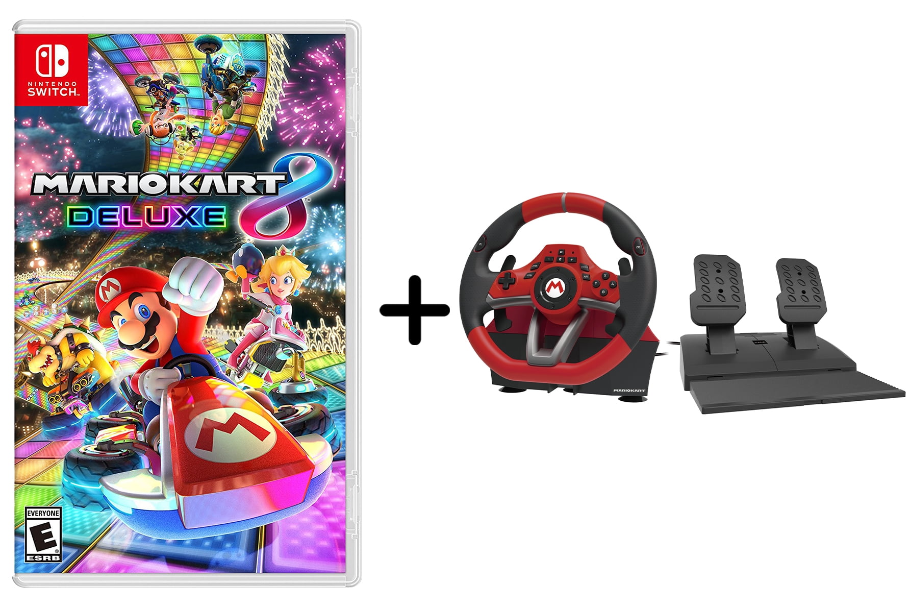 Mario Kart 8 Deluxe + HORI Mario Kart Racing Wheel Pro Deluxe