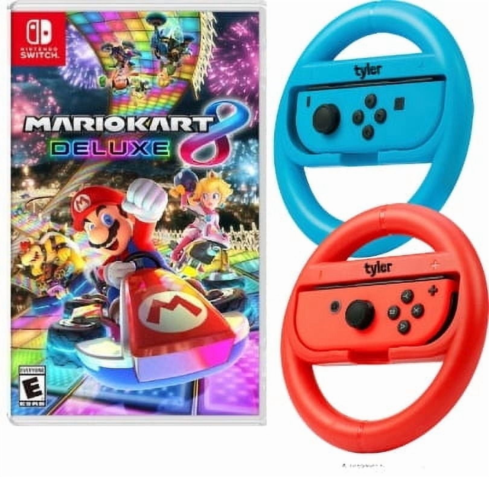 Nintendo Mario Kart 8 Deluxe, Tyler Red and Blue Joy-Con Steering