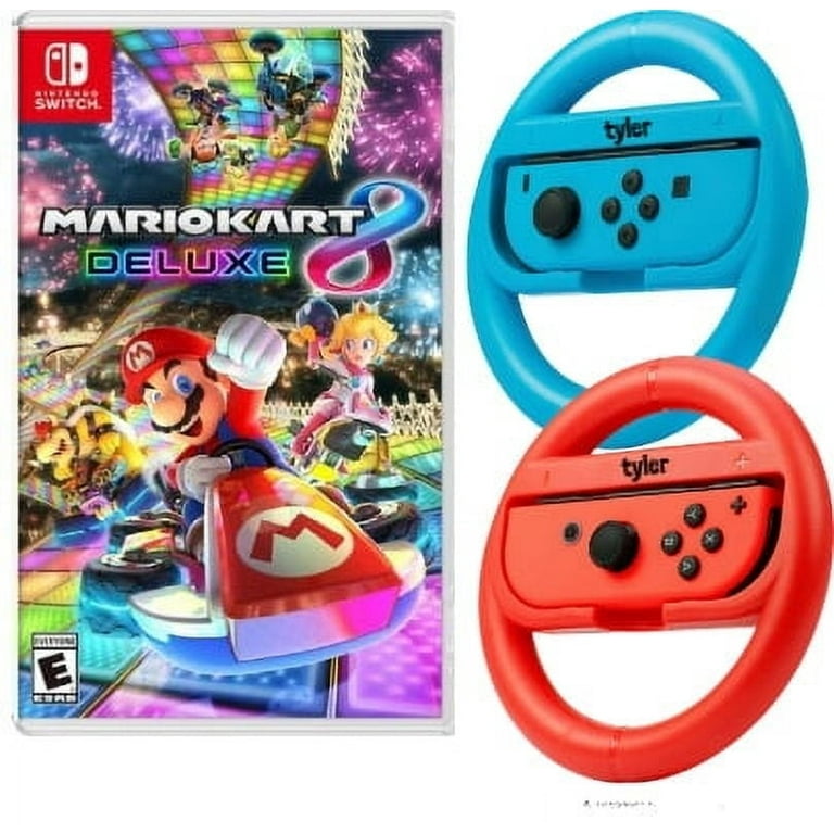 MARIO KART DELUXE 8ソフト＋Joy-Conハンドル2個セット Amazon.co.jp: マリオカート8 デラックス+Joy-Conハンドル 2個