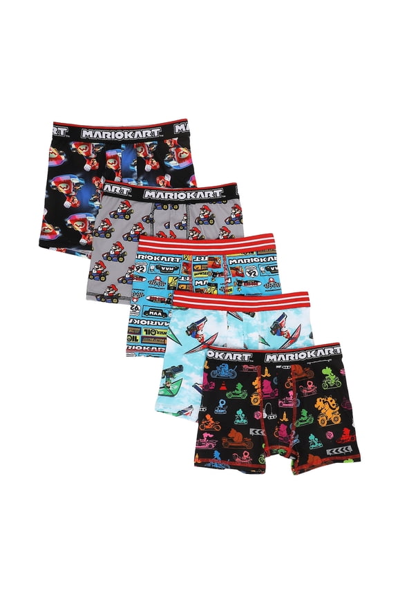 Mario Kart All-Over Prints Boys' Boxer Briefs Multipack (5 Pack) -10