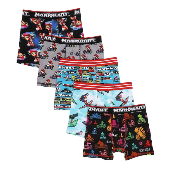 Mario Kart All-Over Prints Boys' Boxer Briefs Multipack (5 Pack) -4