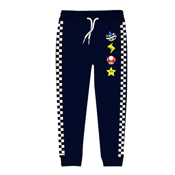 Mario Kart Boys Active Jogger Pants, Sizes 4-16