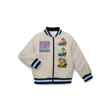 Mario Kart Boys Bomber Jacket, Sizes 4-12