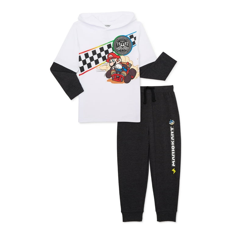 Mario Kart Boys Cosplay Hoodie Tee and Jogger Pants Set 2 Piece Sizes 4 10 Walmart