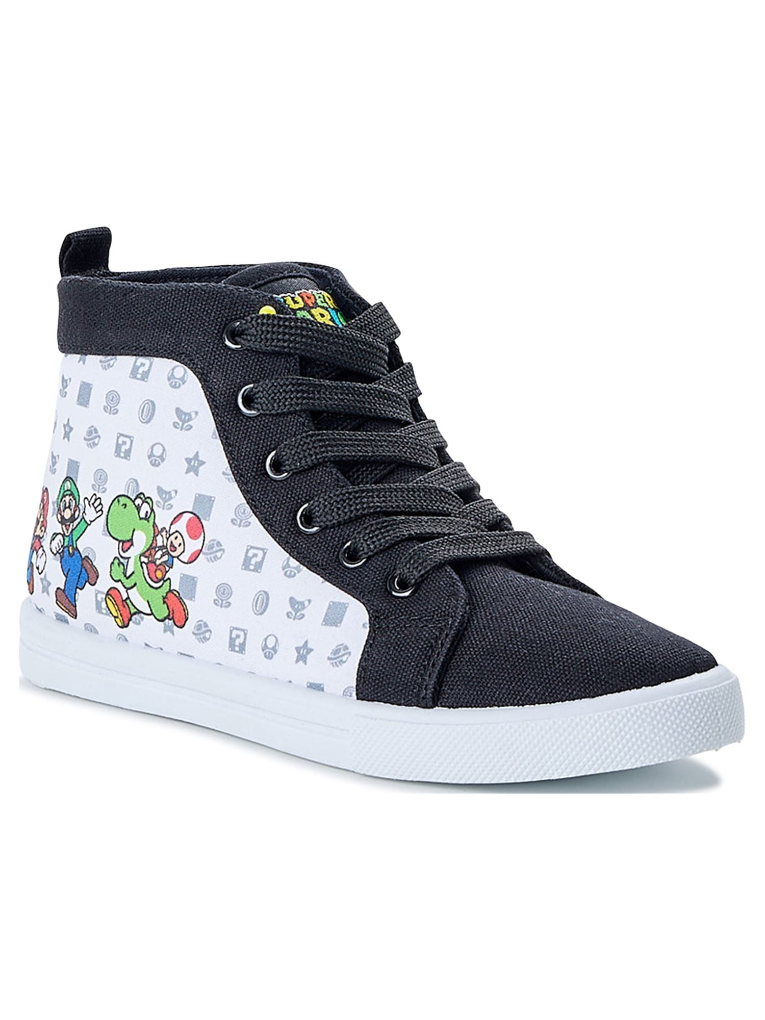 Mario Kart Boys High Top Sneakers, Closed Toe Black, Size 13