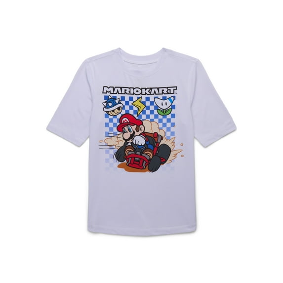 Mario Kart Boys Swim Rashguard, Sizes 4-12