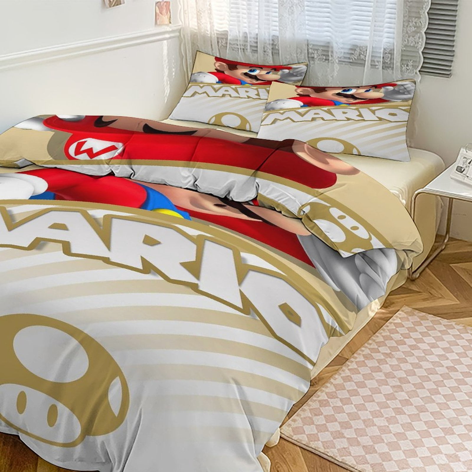 Mario Kids Twin Bed in a Bag, Comforter and Sheets,Cartoon DreamWorks ...