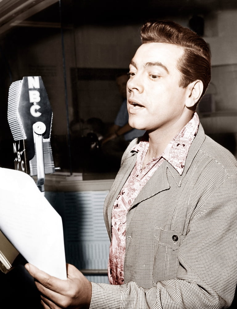Mario Lanza On His Radio Show The Mario Lanza Show Canvas Art - (16 x 20)