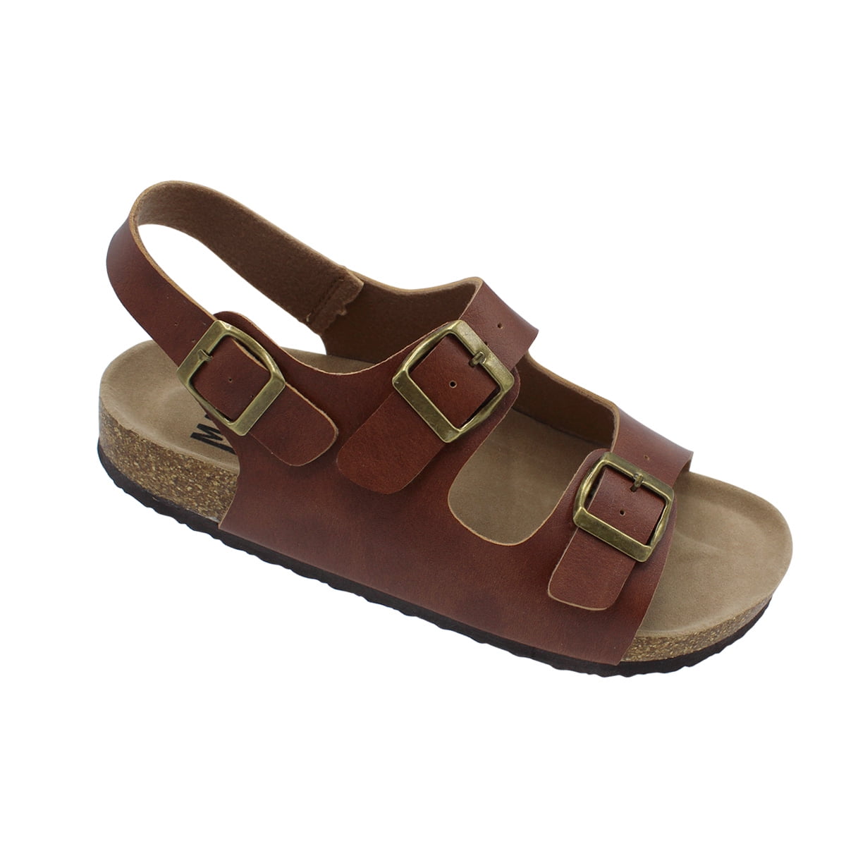 Mario lopez women double buckle straps sandals flip cheap flop platform footbed sandals