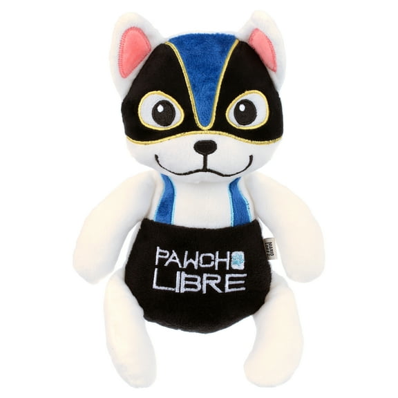 Mario Lopez - Wrestling Fighting Frenchie, Small Dog Toy 12 inches, Color Grey/Red, Chew Level 2