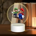 thumbnail image 1 of Mario Luigi Bros Round Acrylic Night Light Decoration USB Cable LED Lamp Base with Touch Control Adjustable 3 Light Modes Nightlight Decor, 1 of 1