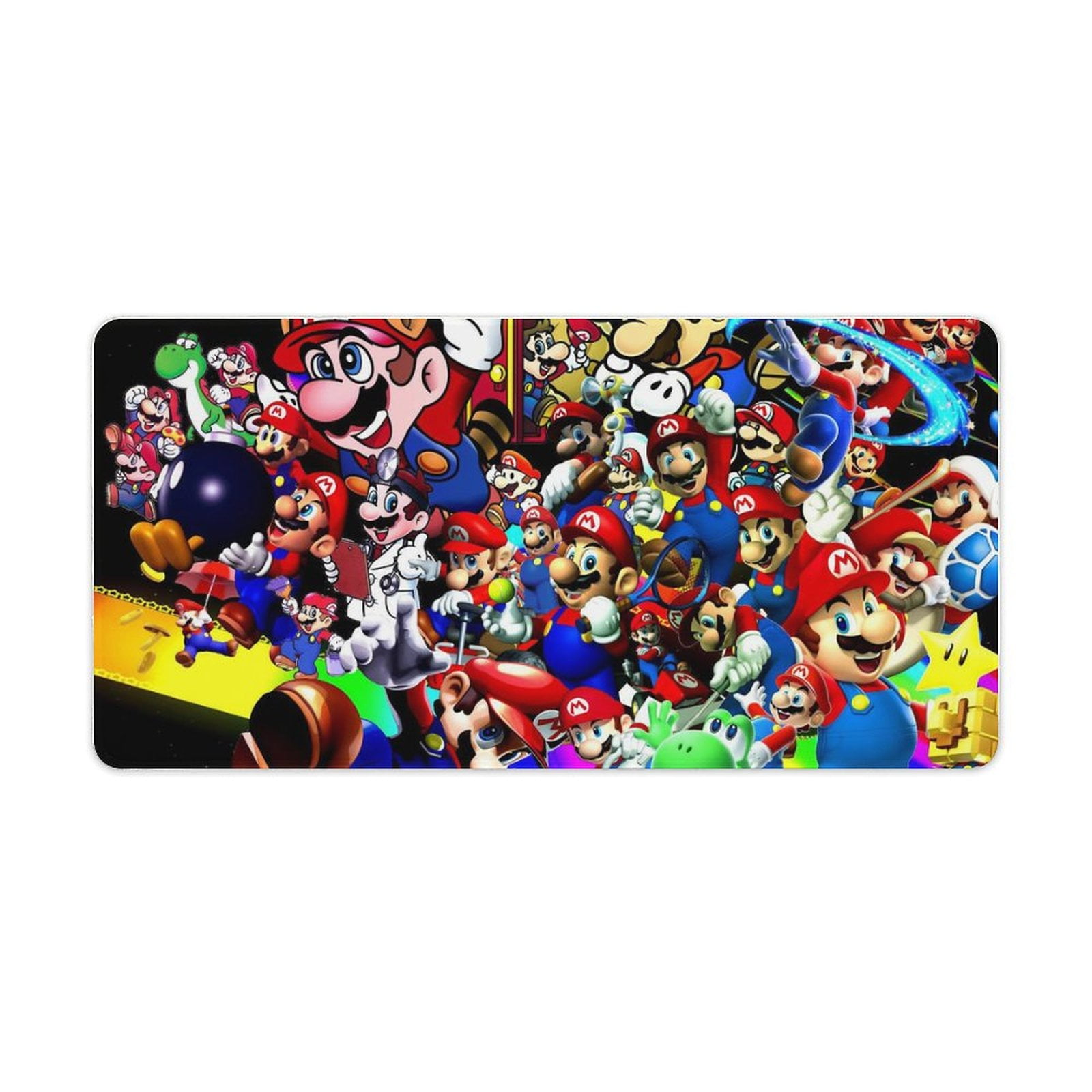 Mario Luigi Extended Gaming Mouse Pad No-sliped Large Desk Mat Stitched ...