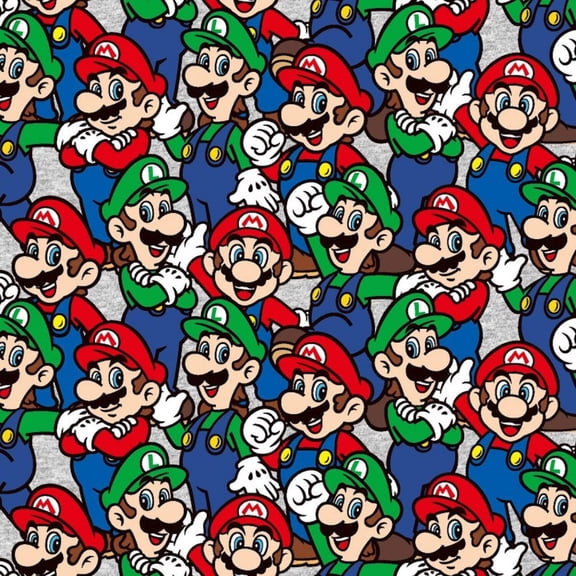 Mario Luigi Packed Cotton Fabric