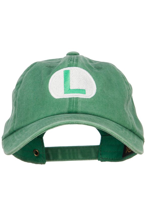 Mario Luigi Wario Waluigi Embroidered Unstructured Cap - Kelly OSFM