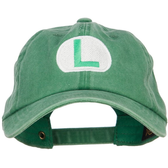 Mario Luigi Wario Waluigi Embroidered Unstructured Cap - Kelly OSFM