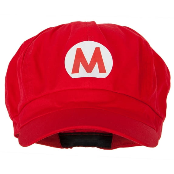 Mario Luigi Wario Waluigi Heat Transfer Cotton Elastic Newsboy Cap - Red XS-S