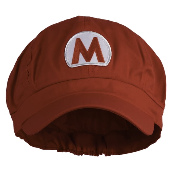 Mario Luigi Wario Waluigi Patched Cotton Elastic Newsboy Cap - Red OSFM