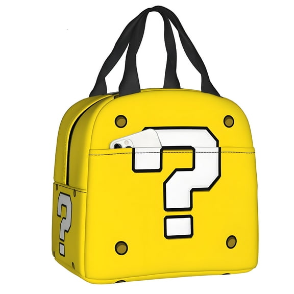 Mario Lunch Box, Reusable Lunch Box Durable Adults Lunch Bag Bento Box Bag for Travel Beach Camping Picnic