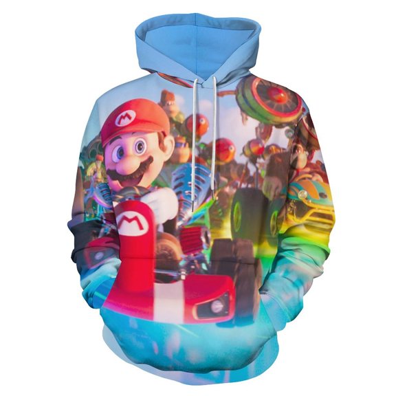 Mario Movie Adventure Fashion Sweatshirts Hoodies For Mens And Womens 3D Printing Hoody Pullover Winter Daily Unisex Adult Hooded Clothes With Drawstring And Pocket
