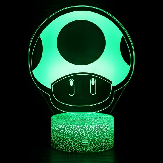 Mario Night Light 3D Illusion Table Lamp with Touch & Remote Control LED Lamp Anime Led Light Cute Desk Lamp for Artwork Decor Christmas Halloween Birthday Decoration Gifts