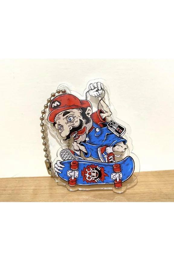 Mario Oyaji Acrylic Keychain Anime Goods From Japan