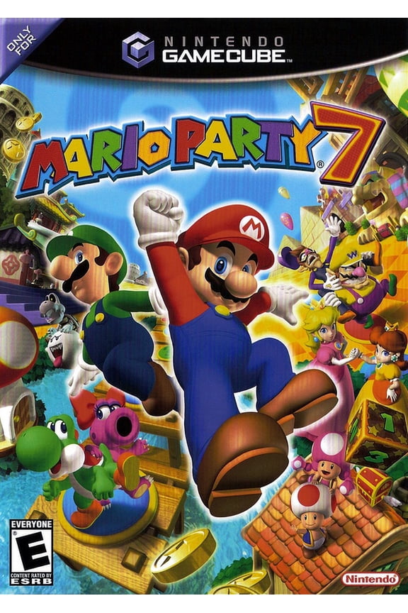 Restored Mario Party 7 by Nintendo for Nintendo GameCube, Physical Party Game, 8 Offline Players