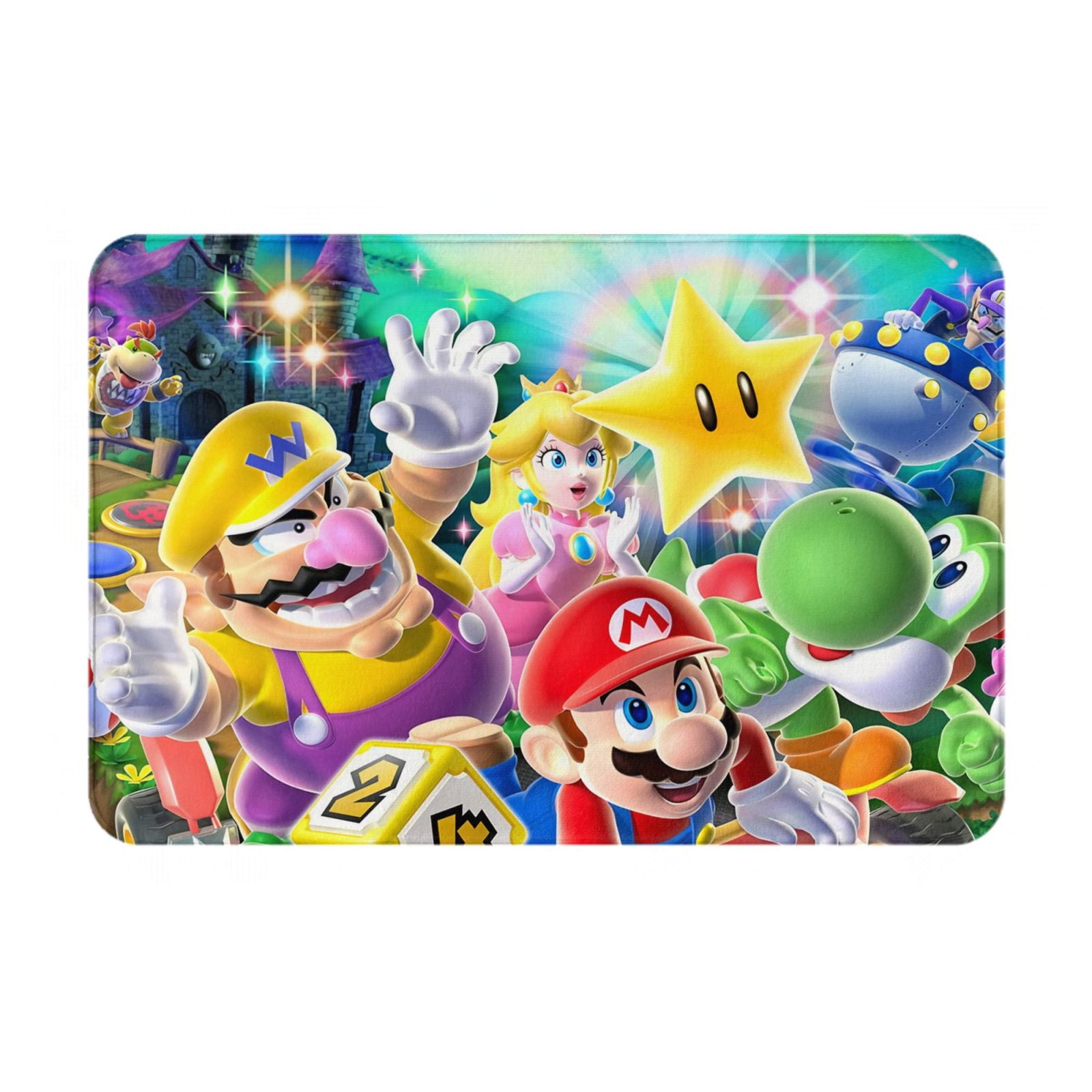 Mario Poster Super Game Bros Bath Mat 16x24in,Bathroom Rugs,Kitchen ...