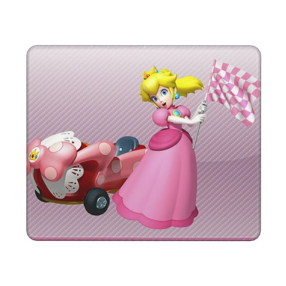 Mario Princess Peach Mousepad Non-Slip Rubber Base Mouse Pads for Computers Laptop Office Desk Accessories Mouse pad 1pc,10X12In
