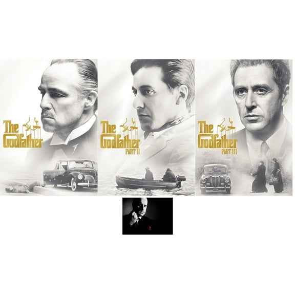 Mario Puzo's The Godfather Trilogy 3 DVD Set One Two Three Includes Godfather Glossy Print Art Card