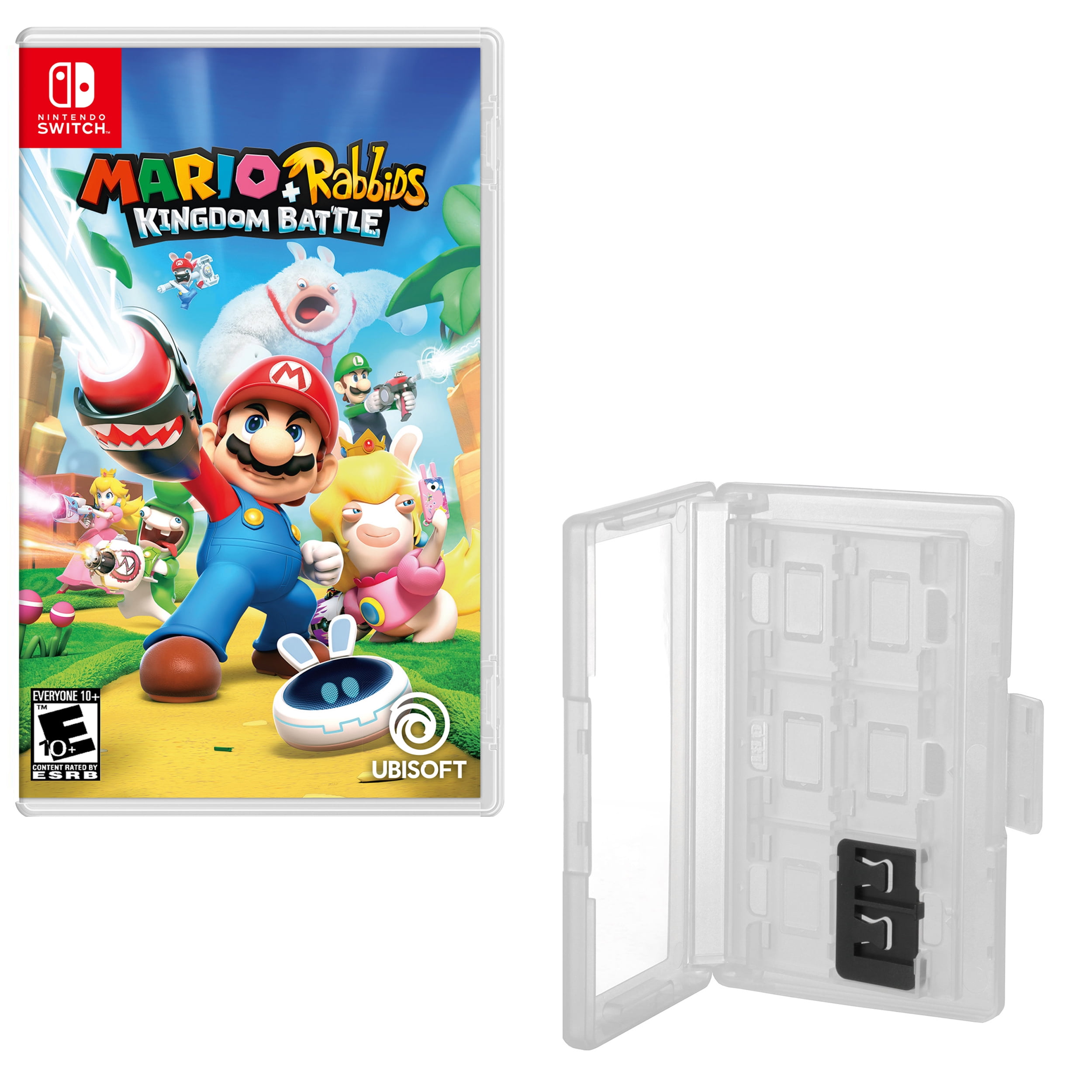 Mario Rabbids: Kingdom Battle With Hard Shell 12 Game Caddy, Nintendo  Switch 