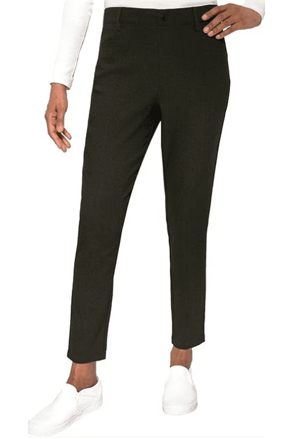 Italy Ladies' Textured Pull-on Pant Green Medium