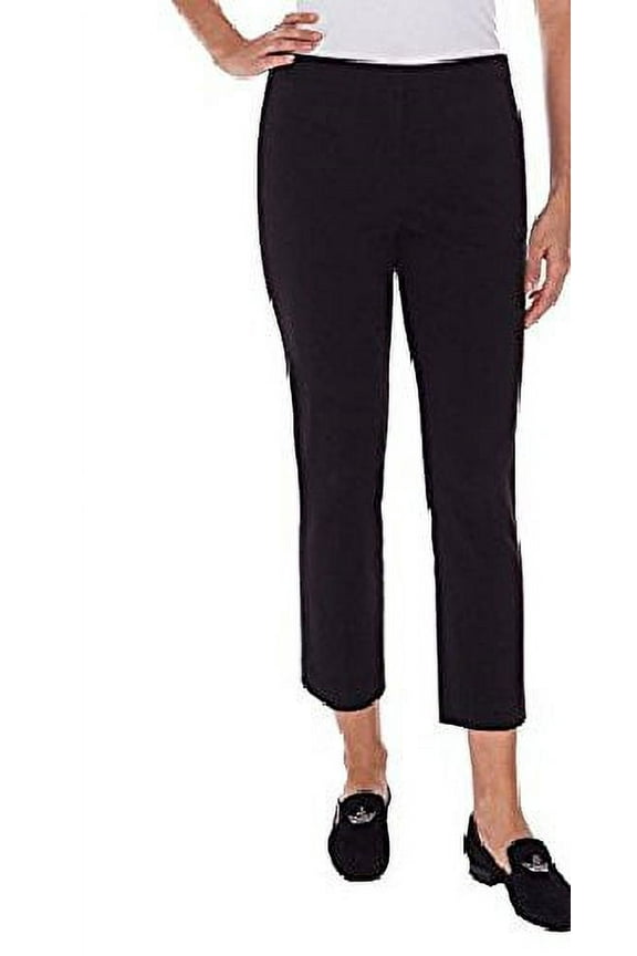 Italy Women's Comfort Stretch Slim Fit Pants (8 x 30L Slim, Black)