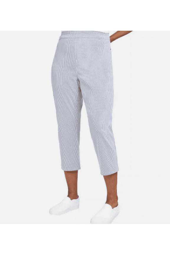 Ladies' Pull-On Capri Navy/Ivory Medium