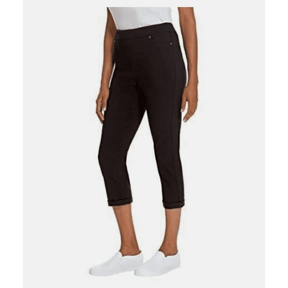 Mario Serrani Women's Comfort Stretch Capri Black Medium