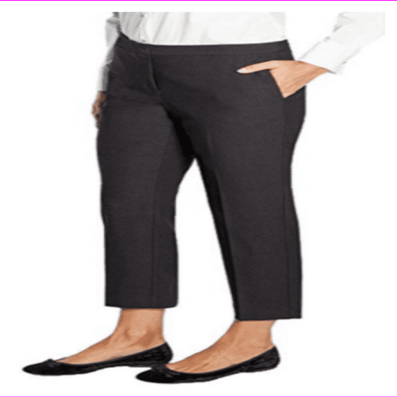 Mario Serrani Women's Comfort Stretch Straight leg SlimFit Crop Ankle Pant M/Black