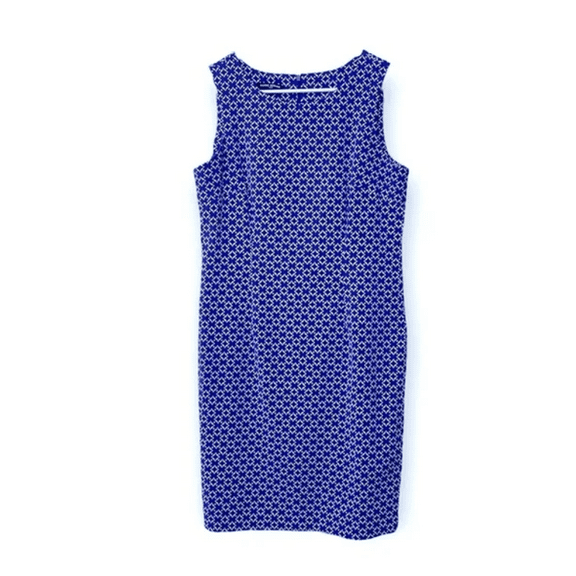 Mario Serrani Women's Crew Neckline Short Dress 8/Blue